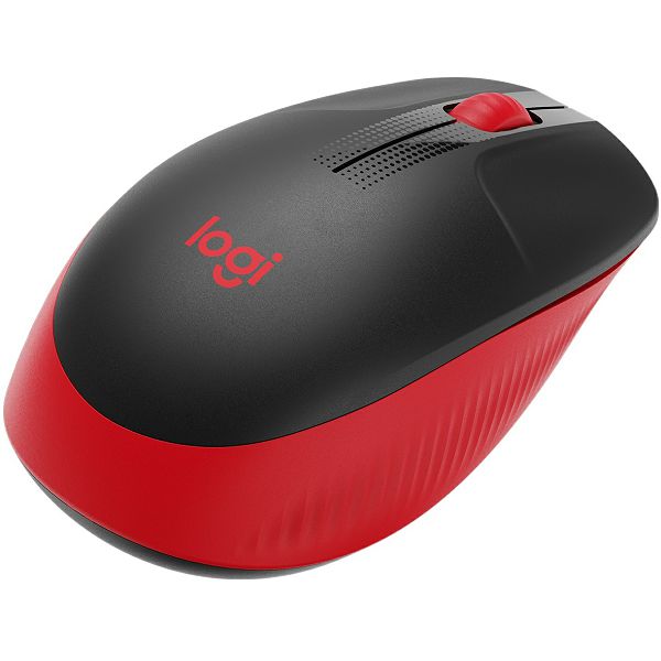 Logitech M190 bežični optički miš, crveni