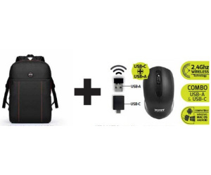 Port premium pack ruksak 15,6" + bežični miš, crna