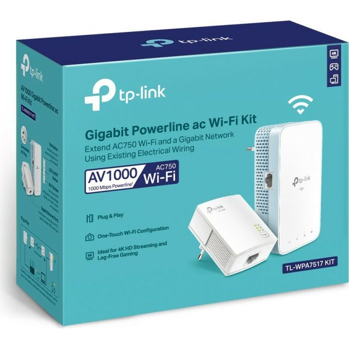 TP-Link TL-WPA7517, AV1000 Gb Powerline AC Wi-Fi