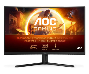 AOC CQ32G4VE, 31,5" QHD, HDMIx2, DP, 180Hz, HAS